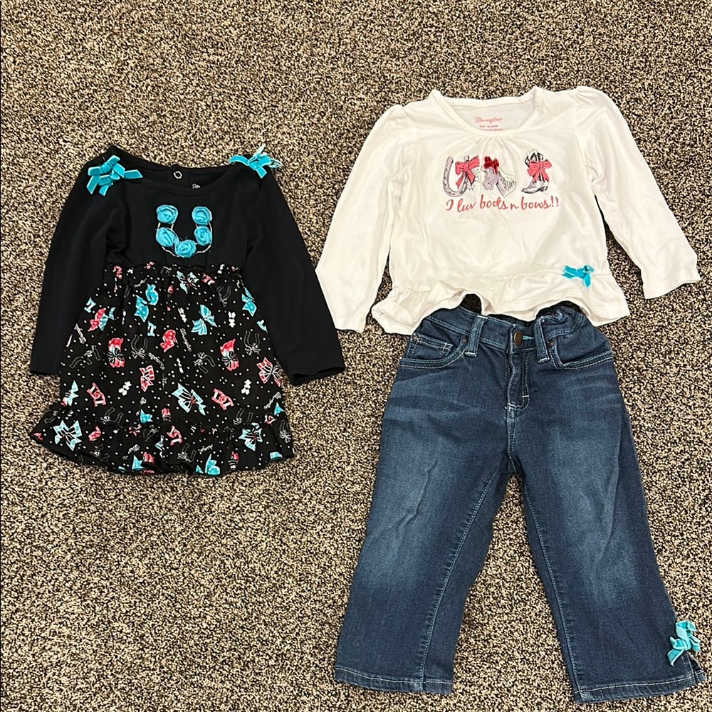 Cowgirl Outfit Set with Dress and Jeans